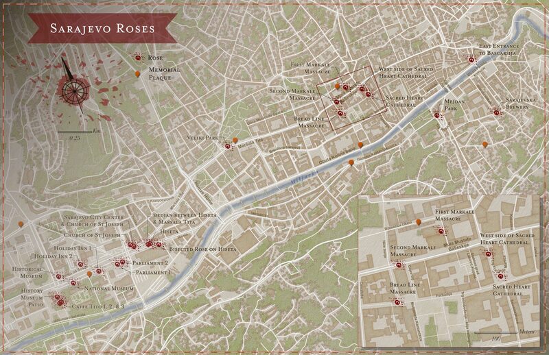 Locations of Sarajevo Roses